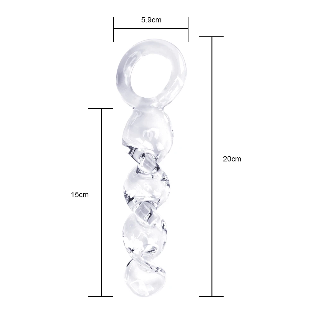 20cm Pyrex Glas Spiral Dildos För Kvinnor l Analplugg Män Butt Dilator Kvinna Onani Sexleksaker Par Vuxen_voghion.com