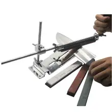 Upgraded Fixed-angle Knife Sharpener Kit Full Metal Stainless Steel knife slicker whetstone +Professional 4 Sharpening Stones