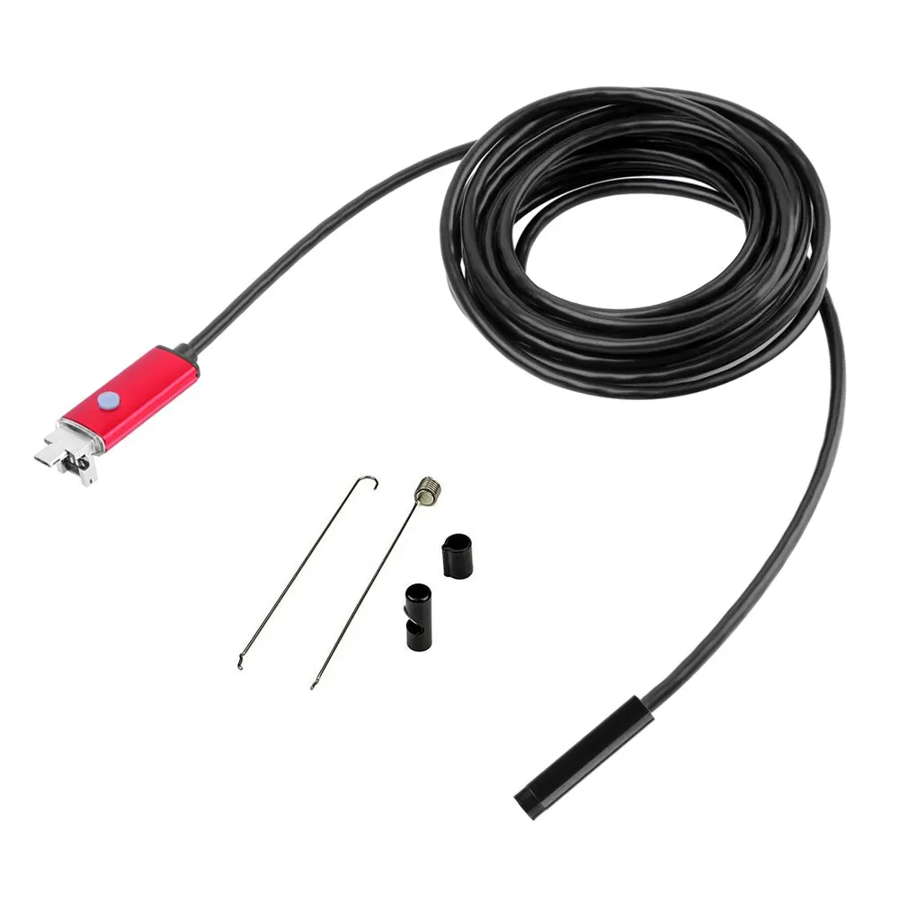 KKMOON 5,5 мм 5 м 2 в 1 микроскоп мини-лупа USB обследование при помощи бороскопа, эндоскопа Камера для телефонов на базе Android с Bluetooth ПК