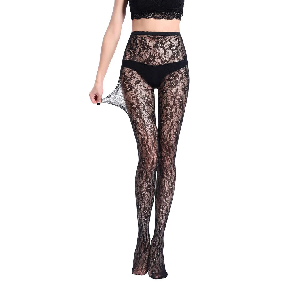 

Women Sexy Transparent Slim Fishnet Pantyhose Club Party Net Holes Black Tights Thigh High Stockings Small/Middle/Big Mesh