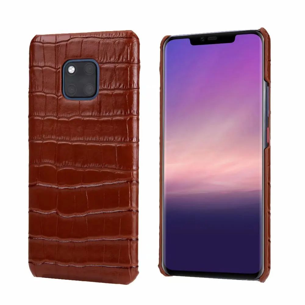 Роскошный чехол для huawei Коврики 20/Коврики 20 Pro модная обувь из натуральной кожи, сумка-чехол для телефона для huawei Коврики 20 Pro P30 P20 Pro Капа - Цвет: Коричневый