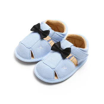 

2020 New hot cute bow PU leather Baby Girls Boys pure color soft sole Infant Newborn first walker baby moccasins Footwear