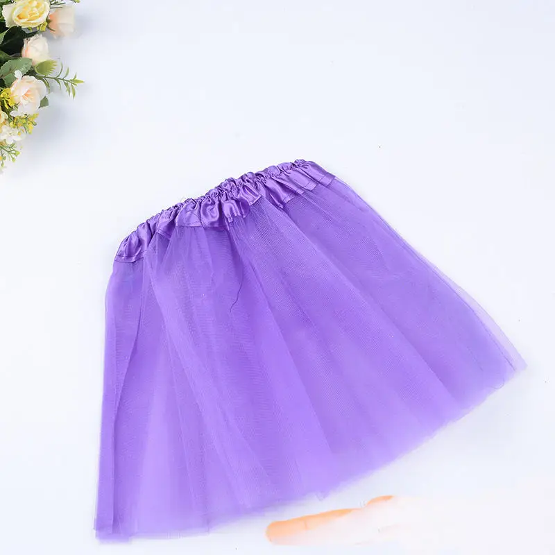 HziriP/ детская сетчатая мини-юбка для девочек Детская танцевальная юбка из сетчатой пряжи Новое поступление, мягкие однотонные Юбки принцессы для малышей Юбка-пачка - Цвет: purple