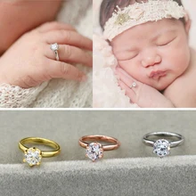 Adereços de fotografia para recém-nascidos, anel de diamante falso para fotografia, adereço para fotos, joia, foto Accessories-M20