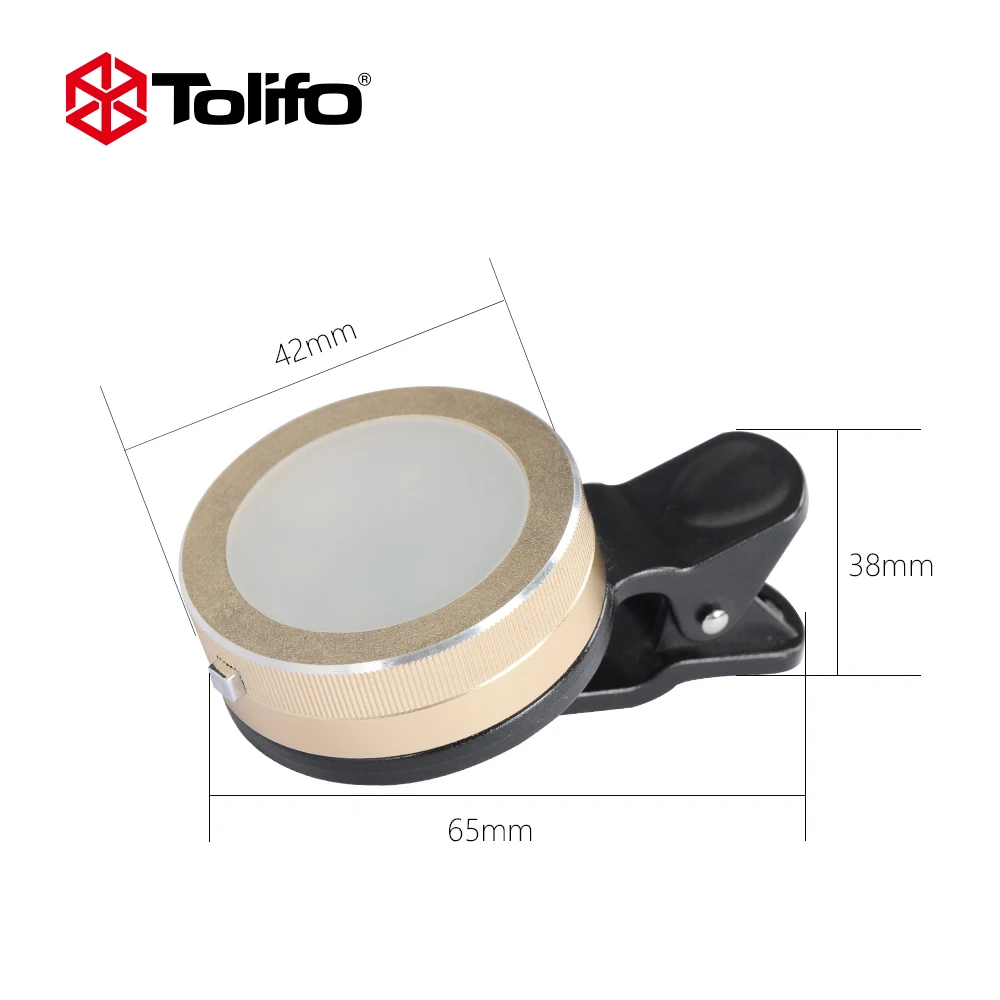 Лампа для селфи Tolifo HF0601 светодиодная лампа золотого цвета смартфона светящаяся
