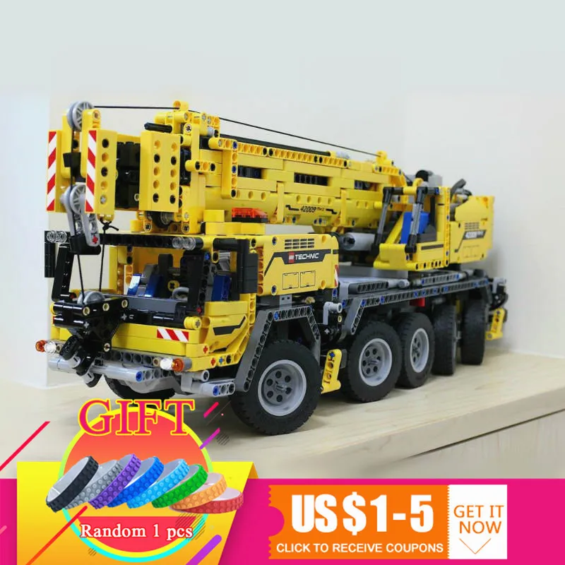 

20004 2606Pcs Motor power mobile crane MK Technical series set Compatible with 42009 Model Building Blocks Toys