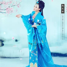 Инь Хуа Сян голубая вышивка императрица Тан крест-Пол сцена представление Cosume Hanfu фотография использовать костюм для женщин