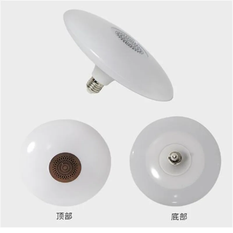 

E27 Smart Lamp Ceiling light Bluetooth Speaker LED Bulbs UFO High Power 24W Music Playing Colorful RGB With 24Keys Remote Contrl