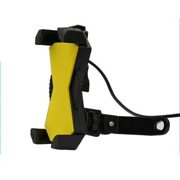 

Universal Scooter Mirror Mount Rear View Phone Holder with 5V 2.4A USB Charger for 3.5-7 inch Cell Phones GPS