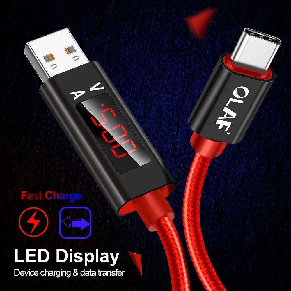 Олаф D-Line2 кабель для быстрой зарядки USB 3,0 USB-C, кабель для синхронизации данных с дисплеем напряжения и тока usb type-C для Xiaomi A1 huawei P9