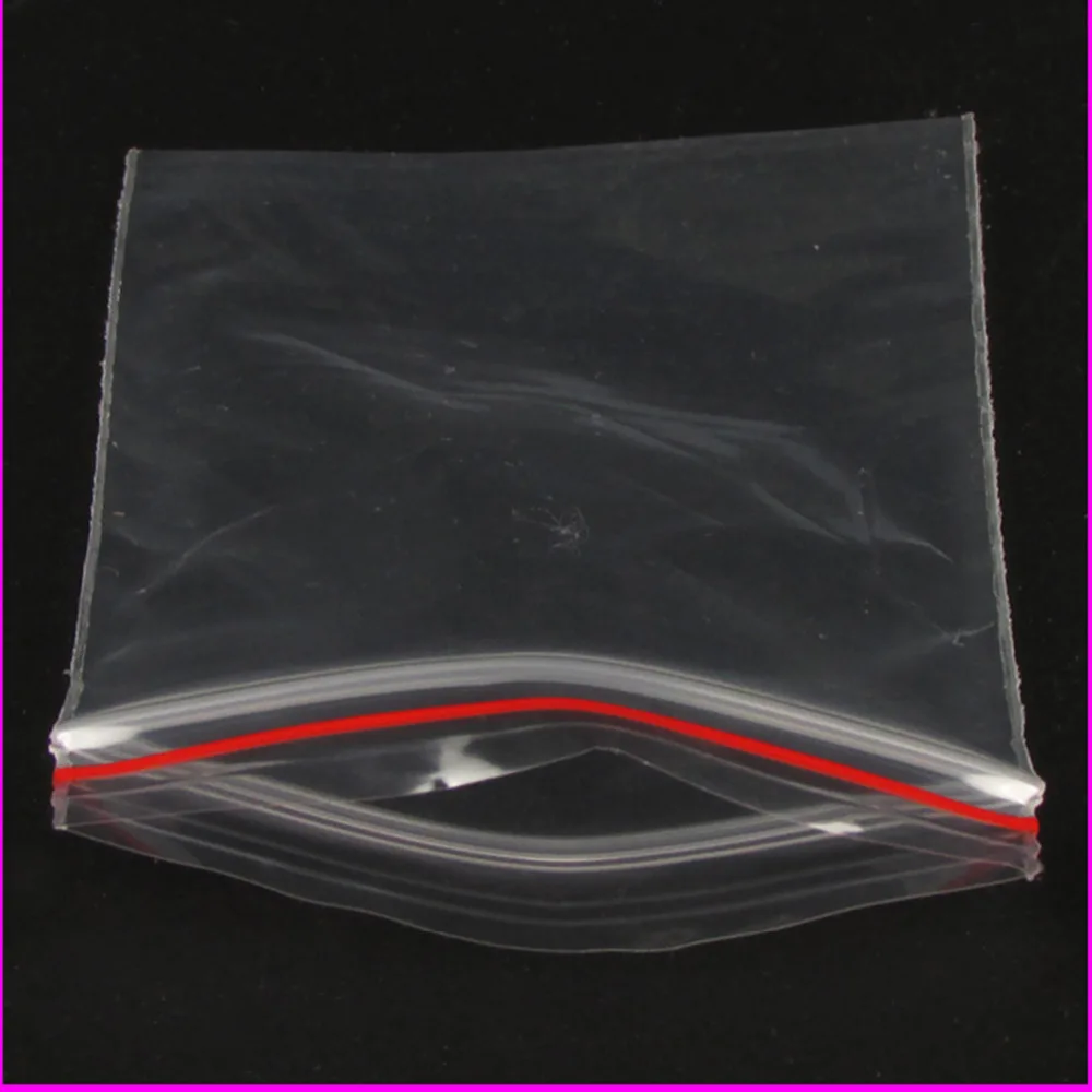 100Pcs 6X8cm Zip Lock Bags Transparent 2MIL Poly Bag Reclosable Plastic