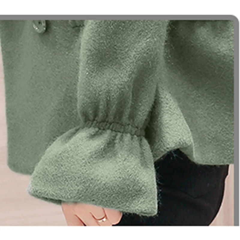Début light Printemps Manteau Section De Jaqueta Ym012 Haute L'automne Laine Grand tan Hiver Pink 2018 Courte Femmes Qualité Nouvelles Green dwSq1A