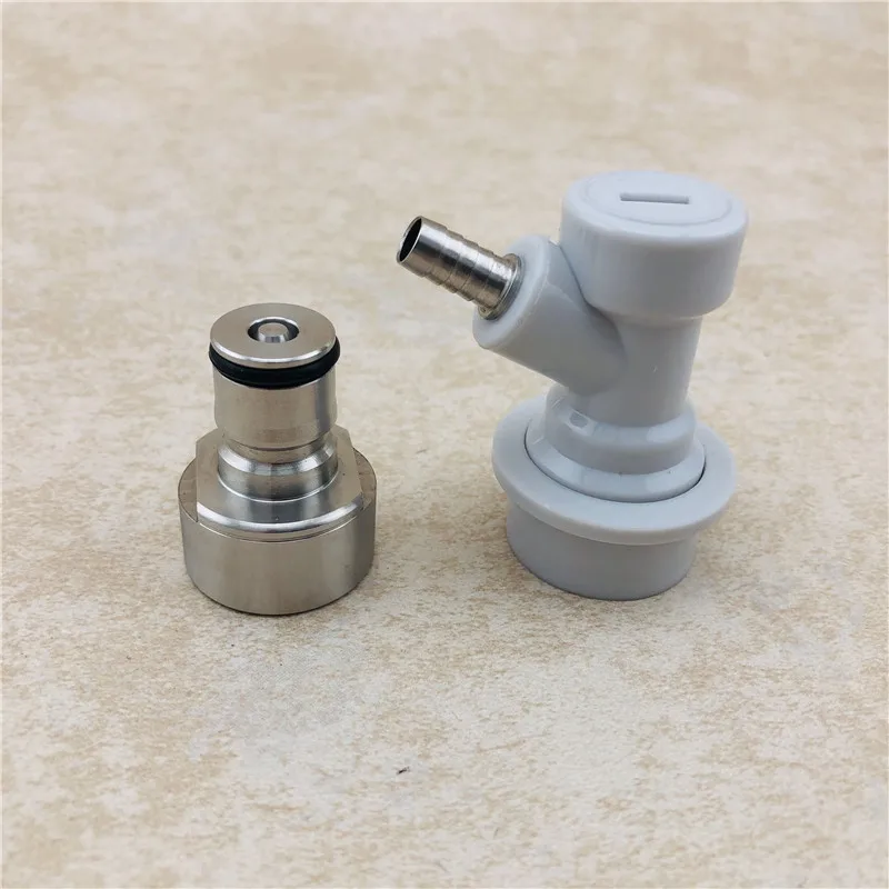 Sankey to Ball Lock Keg Coupler Adapter Conversion Kit Gas Post With Cornelius Keg Ball Lock Disconnect (5)
