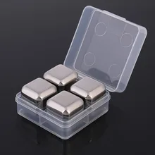 4 6 8 штук в штучной упаковке Нержавеющая сталь кубики льда для Виски Бар товары KTV Magic виски охладитель пива, вина камни кулеры для льда держатель