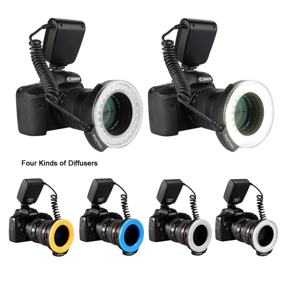 Marco LED Ring Flash Light for Canon 1DX 5D Mark III 5D Mark II for