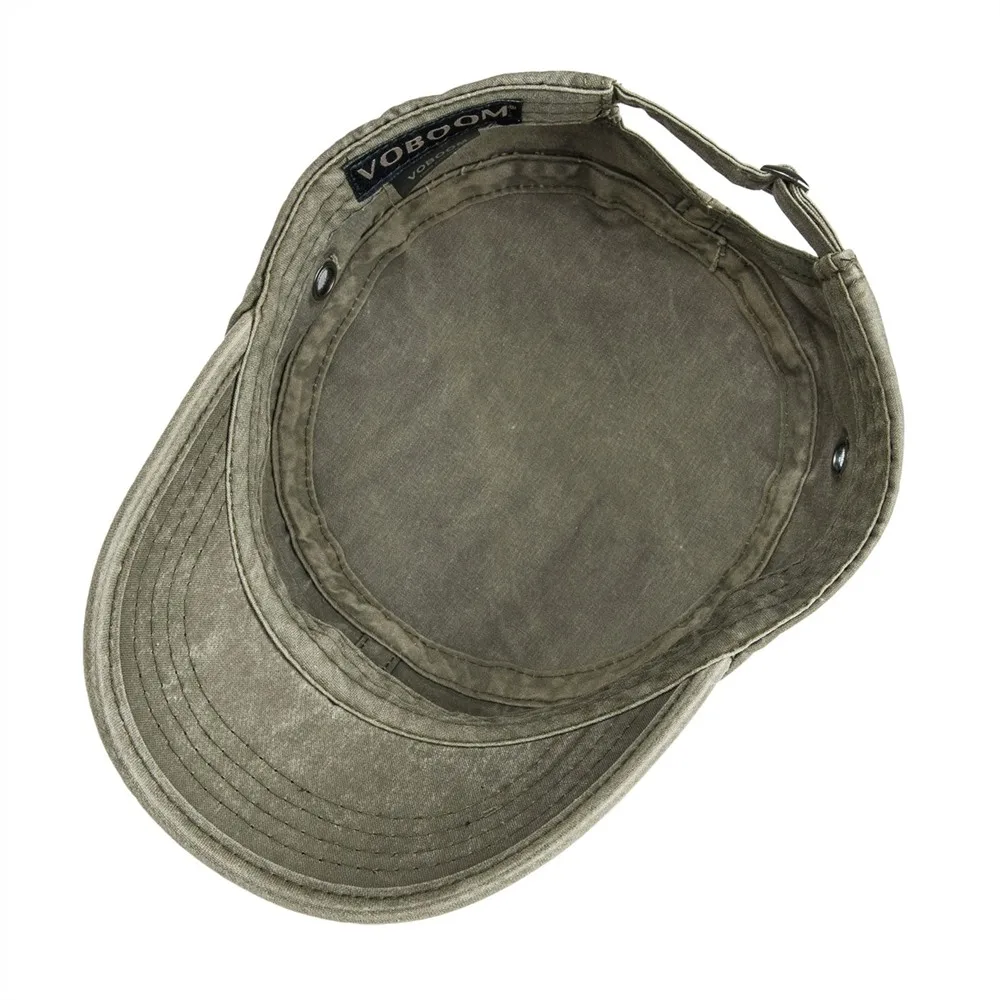 VOBOOM, мужские и женские стильные шапки в стиле милитари, лето-осень, хлопковая армейская Кепка с плоским верхом, шапка с воздушным отверстием 162