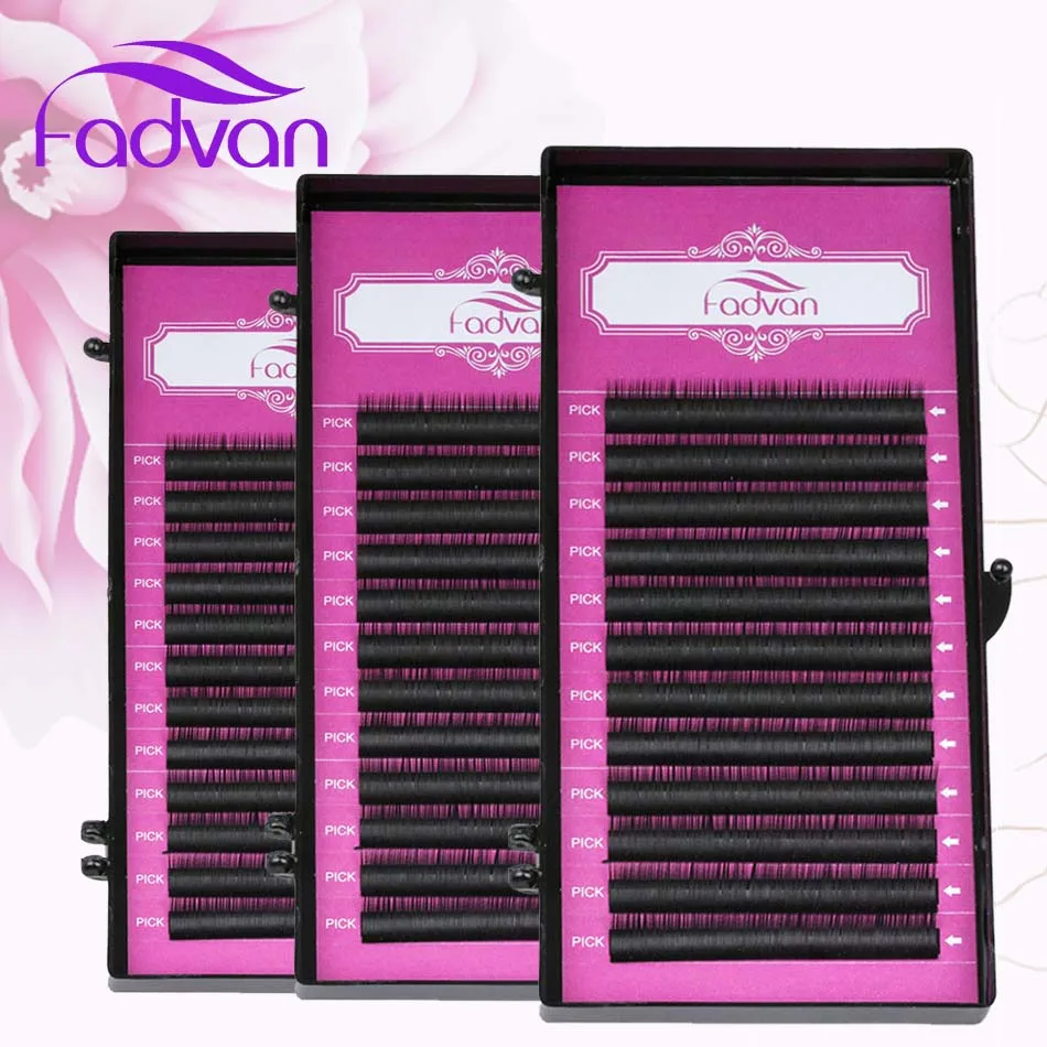 New Arrival Mix Premium Natural Synthetic Mink Individual Eyelash Extension Makeup Cilia Professional Lash Extensions for Build