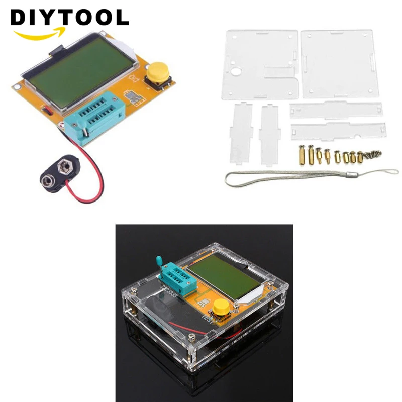 

LCR-T4 Mega328 M328 Multimetr Transistor Tester ESR Meter Diode Triode Capacitance MOS PNP NPN LCR With Shell CASE