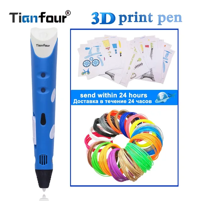 Cheap Tianfour 3D Pen 25m/50m/100m 1.75mm Filaments 3d Printing pen 3d model Best Christmas Birthday gift for Kids DIY 3D Printer pens