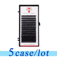 TDANCE 5 шт./партия ресницы для наращивания, накладные профессиональные норковые ресницы для наращивания, русские объемные ресницы