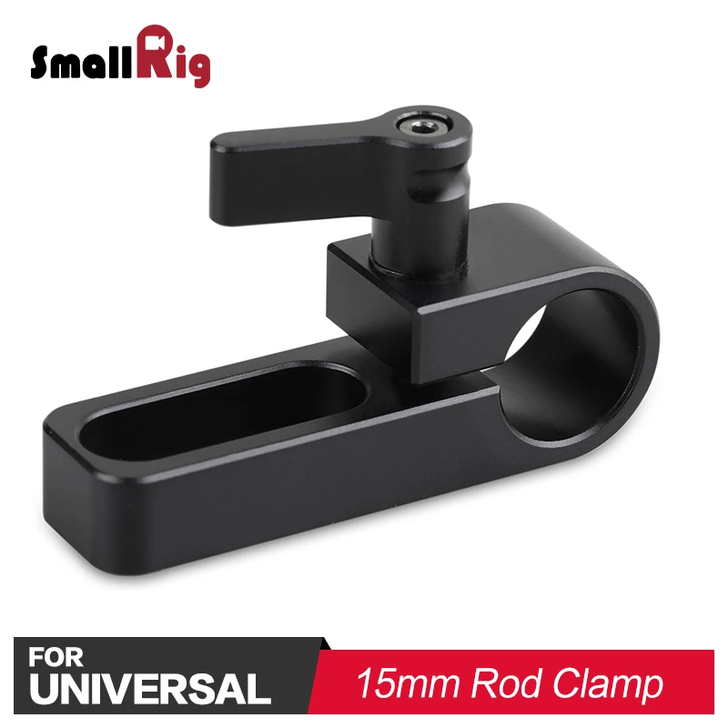 Best SmallRig DSLR Camera Rig Single 15mm Rail Clamp For Monitor Microphone Connector Light Weight 1549