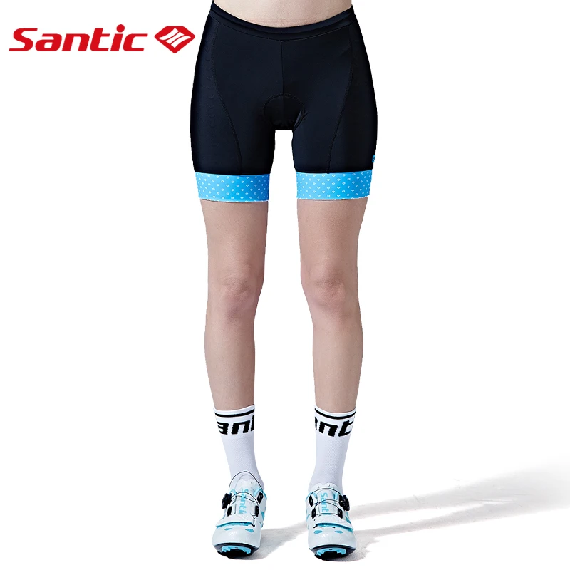 Женские велосипедные шорты Santic с подкладкой 1/4 дюйма Coolmax 4D Pad имитирующие луну из