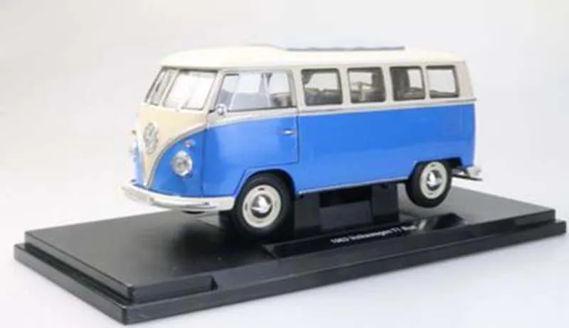 1:18 VW T1 Samba Van модель автобуса из сплава игрушечные машинки классические литые под давлением Машинки Игрушки для взрослых коллекция подарок - Цвет: 05