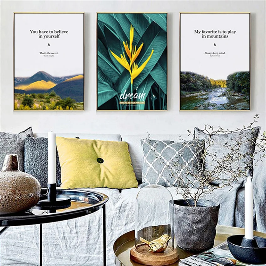 

Green Leaves Tree Landscape Wall Art Canvas Painting Posters And Prints Wall Hanging Picture Home Decor Unframed For Living Room