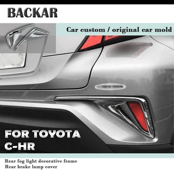 

Backar Car Styling Rear Fog Light Brake Lamp Decorative Frame Cover Stickers For Toyota CHR C-HR 2018 2017 2016 Accessories