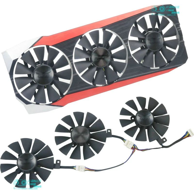Tsu Plds12hh新asusのストリックスラプターgtx980ti R9 390x R9 390グラフィックスカード冷却ファンとラベル Fans Cooling Aliexpress