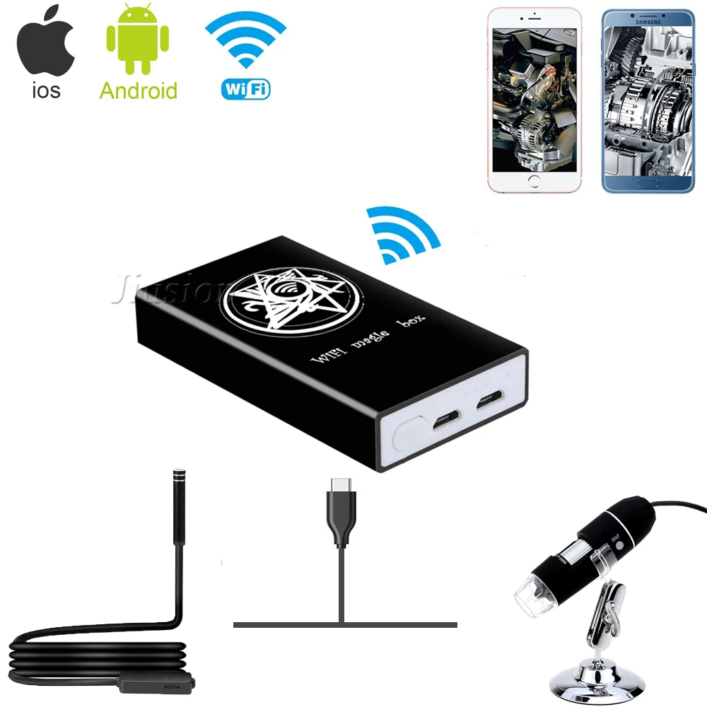 Беспроводной Wifi коробка микроскоп адаптер Аксессуары для iPhone iPad Android телефон планшетный конвертер USB цифровой эндоскоп