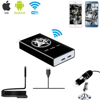 

Wireless Wifi Box Microscope Adapter Accessories for iPhone iPad Android Phone Tablet Converter for USB Digital Endoscope