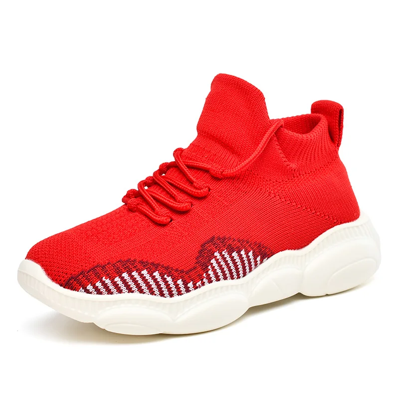 Новинка года; Стильные Детские кроссовки с сеткой Flywire; спортивные кроссовки для бега; прогулочная обувь для мальчиков и девочек; нескользящие носки для детей