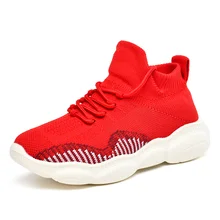 Новинка года; Стильные Детские кроссовки с сеткой Flywire; спортивные кроссовки для бега; прогулочная обувь для мальчиков и девочек; нескользящие носки для детей