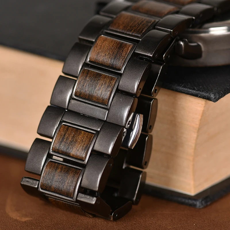 *Wooden Chronograph Watches Relogio Masculino