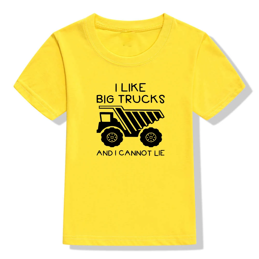 Детская футболка с надписью I Like Big Trucks and Can Lie детские топы круглым вырезом