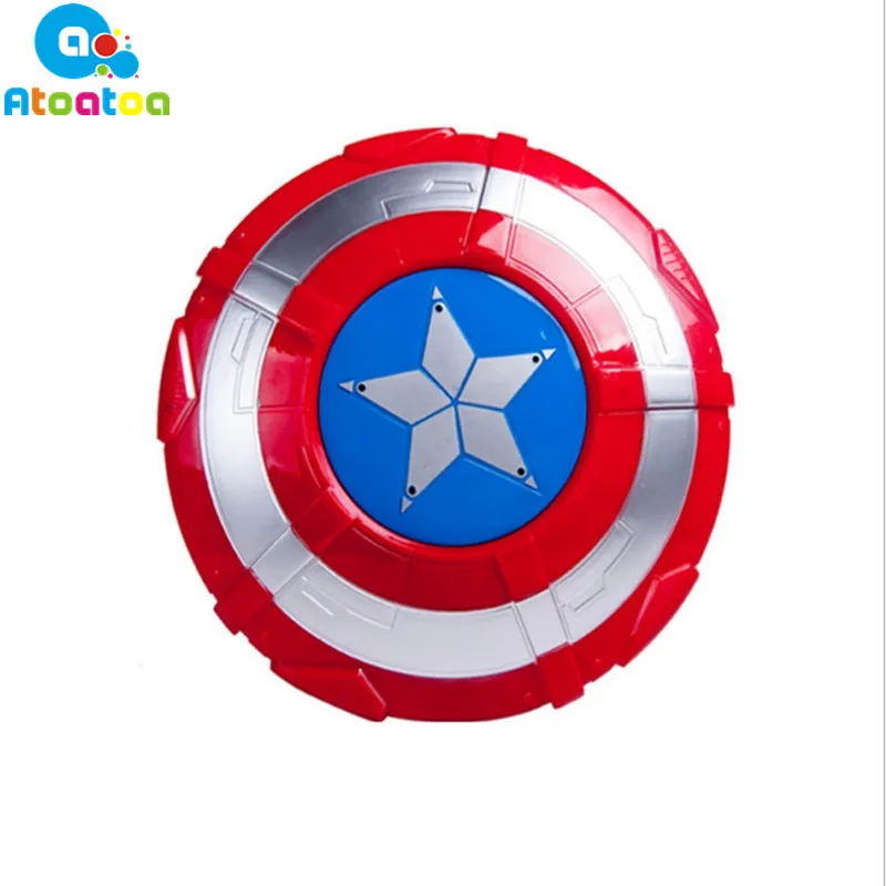 27 см игрушечный щит Мстители союз Капитан Америка Коллекционная модель светодиодный флэш-экран против света и звука капитан щит детская игрушка