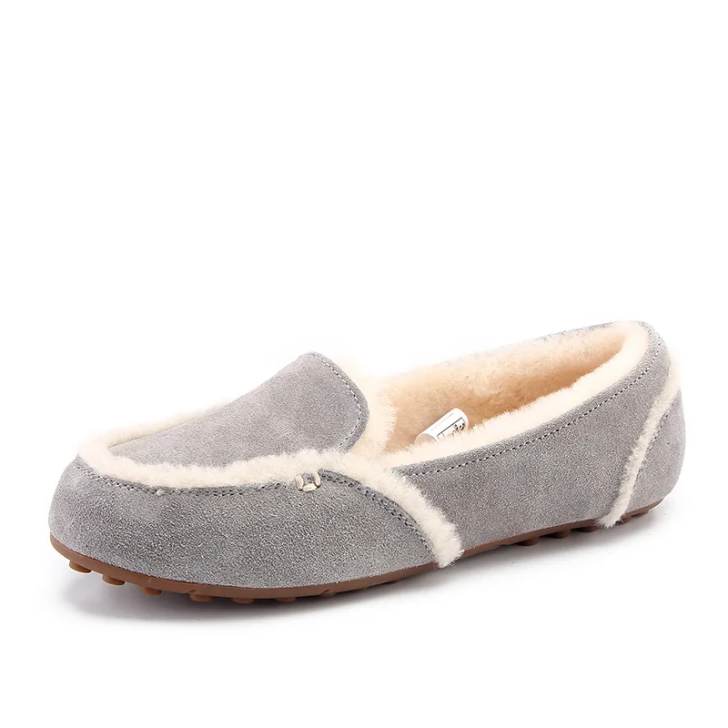 

Casual warm wear non-slip leather overflow hair ladies snow boots thick wool warm TPR beef tendon bottom winter women's shoes