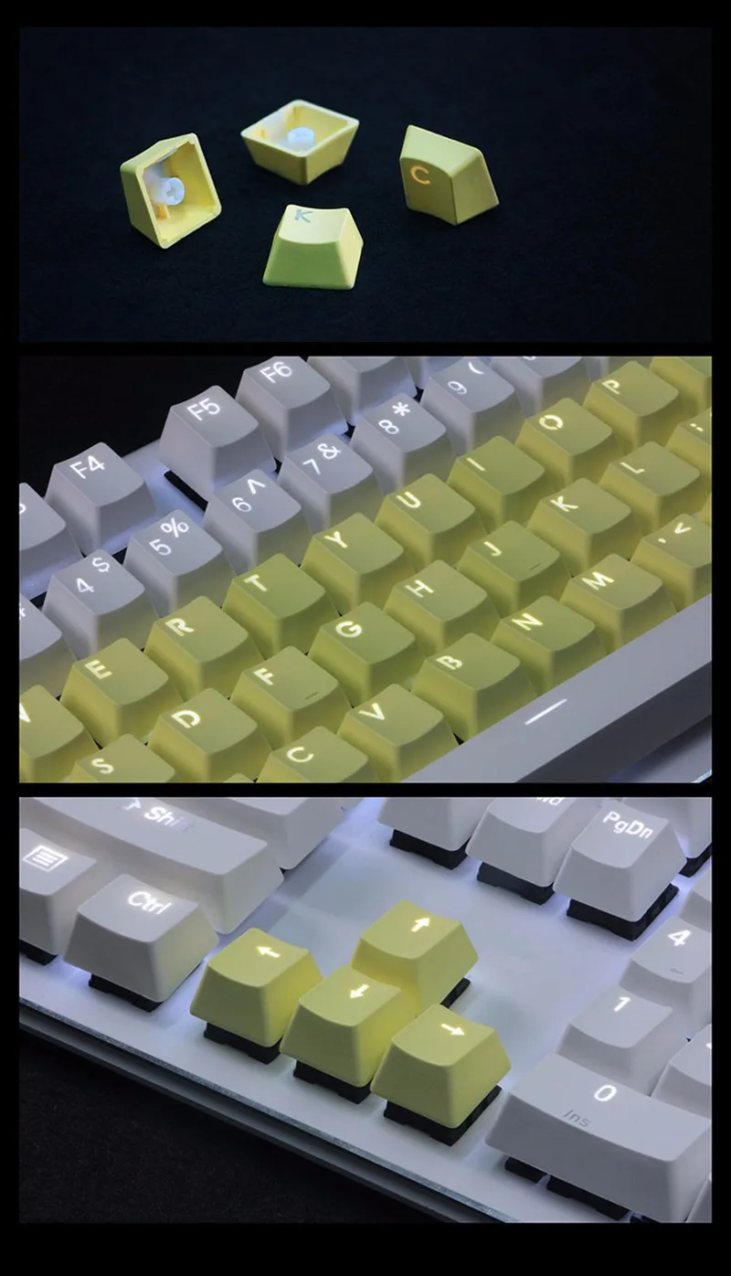 Cherry MX Keycaps подсветка PBT 37 клавиш плюс ESC Double shot Просвечивающая подсветка с подсветкой для механической клавиатуры