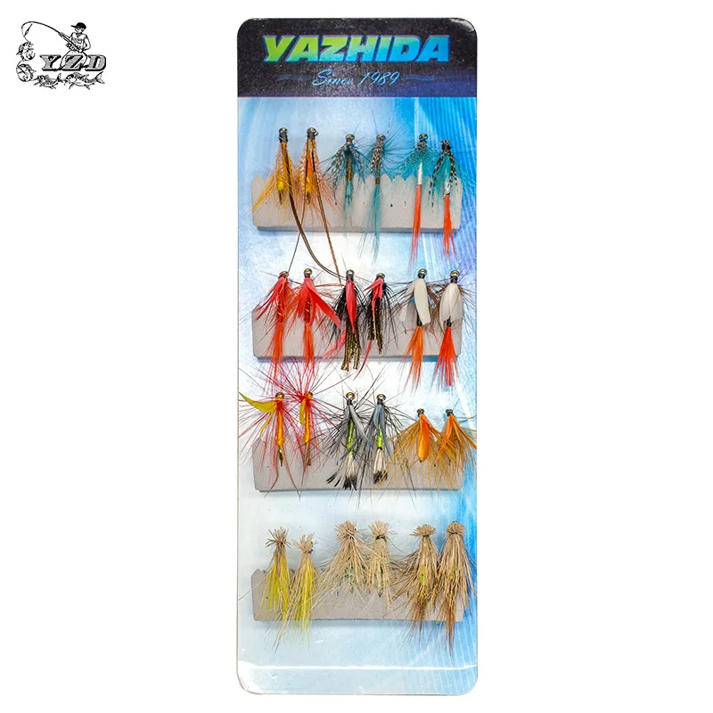 

Classic 24 PCS Dry Flies Fly Fishing Set For Trout Salmon Pheasant Tail Dry Fly Lures kit Caddis Insects Patterns Bait
