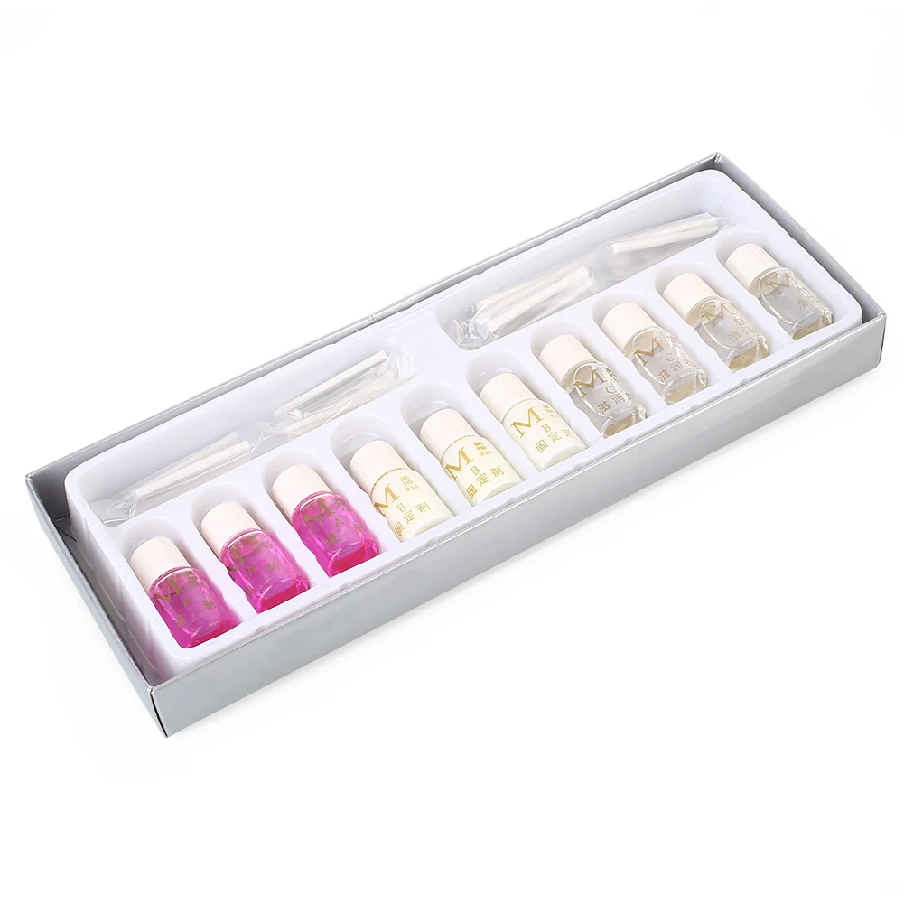 

Eyelash Curling Perming Curler Kit False Eye Lashes Lotion Rod Glue Makeup Set