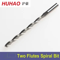 HUHAO 3.175 millimetri SHK Carbide Router di CNC Bit Due Flauti A Spirale End Macinapepe Doppio Flauti di Fresatura Taglierina A Spirale IN PVC Cutter
