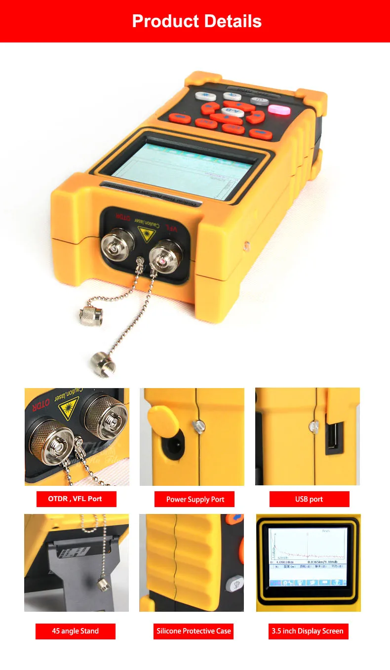 Премиум портативный оптический Мощность метр OTDR волокно тестер прибор для визуального определения повреждения прибор для тестирования с