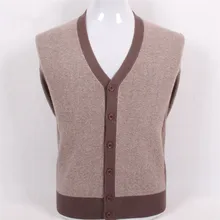 Большой размер коза, кашемир толстый вязаный мужской модный кардиган свитер лоскутное цвет бордовый 3 цвета S/4XL