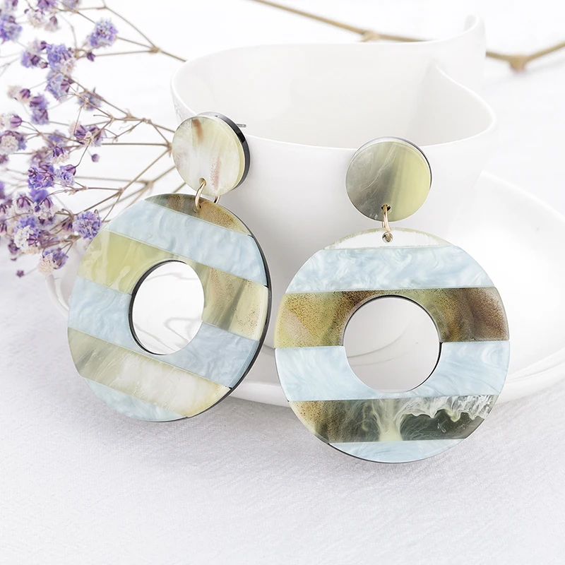 Богемные новые модные серьги с буквами C высококачественные резиновые акриловые