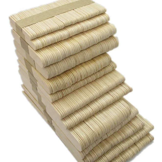 

50pcs/lot ice cream popsicles sticks of wood ice cream sticks Popsicle sticks DIY craft materials Length 150mm