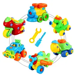 Сборные детские игрушки разборка сборка для детей автомобиль/вертолет/мотоцикл развивающие блоки игрушки с винтом игрушки для детей