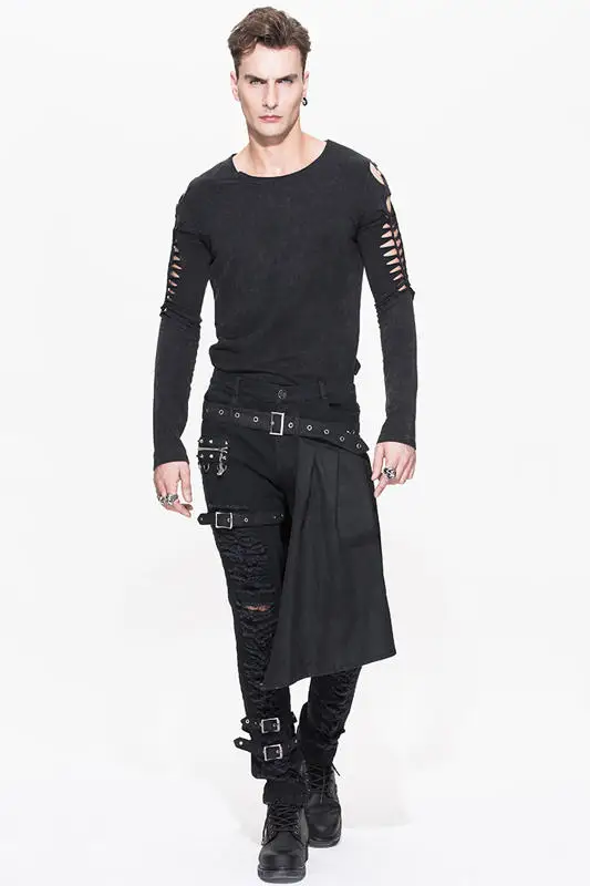 Мужские брюки в стиле панк со съемными вставками мужские карандаш|mens pencil pants|fashion