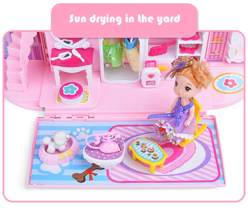 Игрушечный кухонный набор для детей, сумочка для дома, ролевые игры, кухонные игрушки, детская ванная комната, спальный набор, подарок для девочки-принцессы