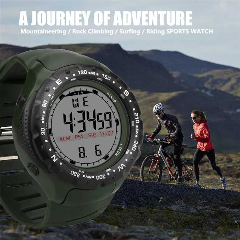 

2019 Luxury Men Analog Digital Military Army Sport LED Waterproof Wrist Watch Electronics Movement Montre Homme Clock Reloj